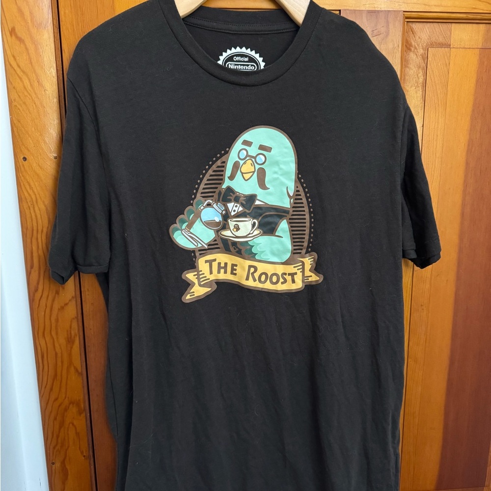 Official Nintendo Animal Crossing The Roost Brewster T-Shirt in Brown